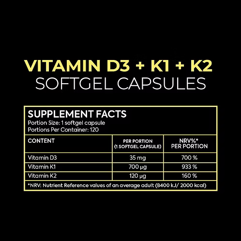 Vitamin D3 + K1 + K2