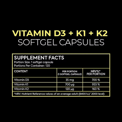 Vitamin D3 + K1 + K2